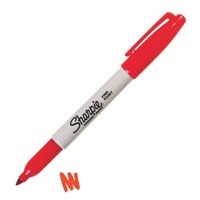 Sharpie Permanent Marker Fine Tip 1.0mm Line Red PK12