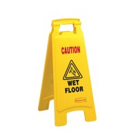 Caution Wet Floor Yellow Sign Plastic