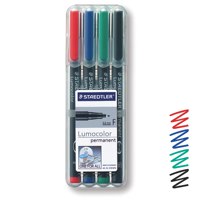 Staedtler Lumocolor OHP Pen Perm Fine 0.6mm Assorted PK4