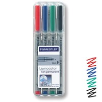 Staedtler Lumocolor OHP Pen Non-perm Fine 0.6 Assorted PK4