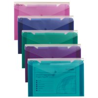 Snopake Polyfile Trio Wallet File Foolscap Elct Astd (PK5)