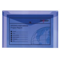 Snopake Polyfile Wallet File Foolscap Electra Blue PK5