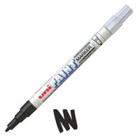 Uni Paint Marker Fine Bullet Tip Black PK12