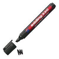 Edding 330 Permanent Marker Chisel 1-5mm Black PK10