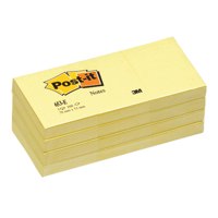 Post-it Note Recycled 38x51mm Canary Yellow PK12
