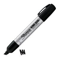 Sharpie Metal Barrel Perm Marker King Size Chisel Black PK12