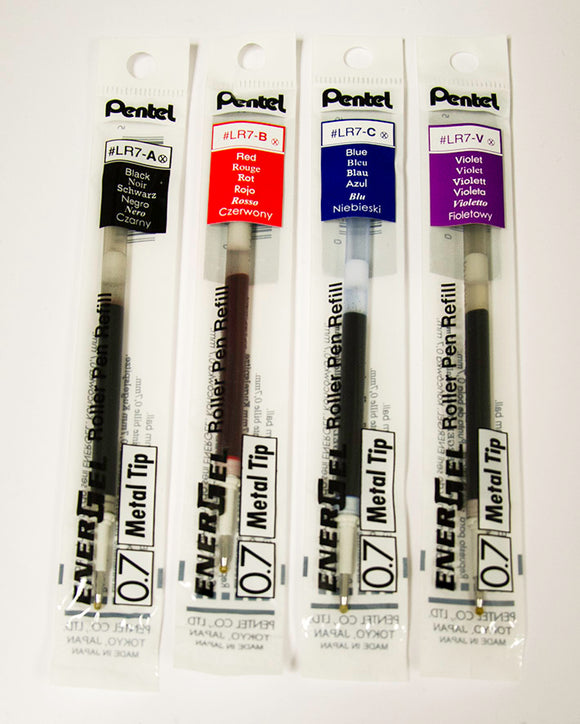 Pentel EnerGel Refill 0.7mm Black PK12