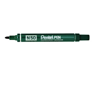 Pentel N50 Permanent Marker Bullet Tip Green PK12