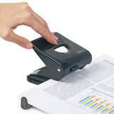 Rapesco 827 2-Hole Metal Punch 30  Sheet Black