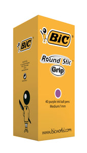 Bic Round Stic Purple PK40