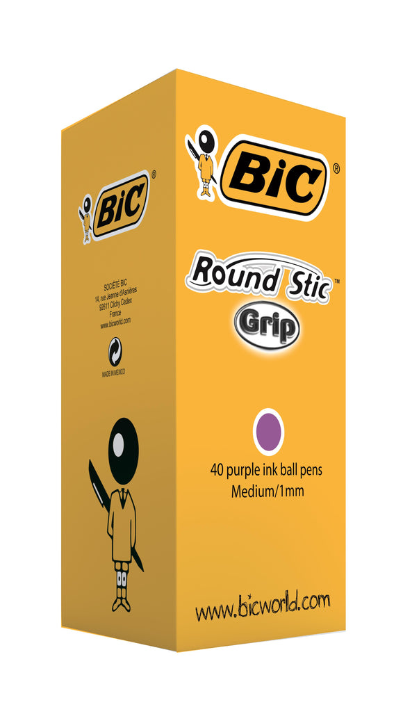 Bic Round Stic Purple PK40