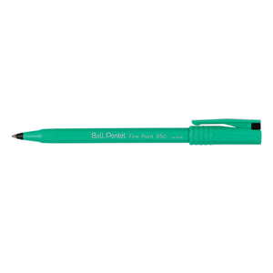 Pentel R50 Rollerball Pen Green Barrel 0.8mm Black PK12