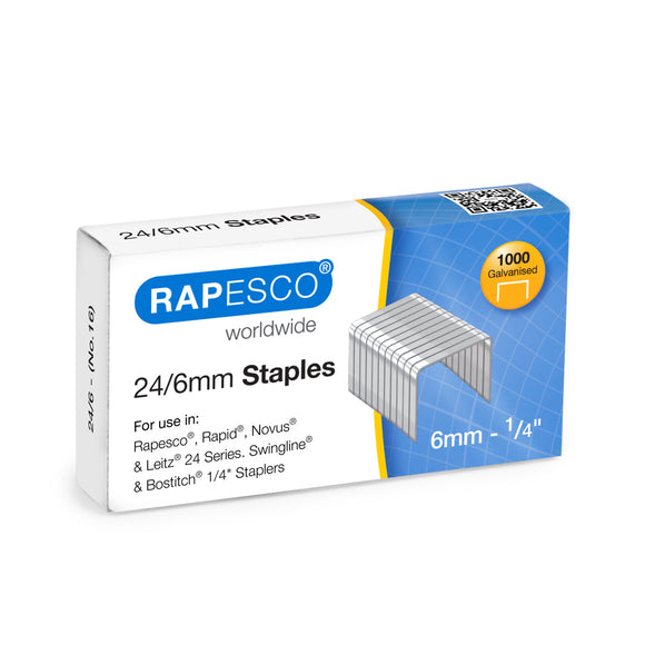 Rapesco 24/6mm Staples PK1000