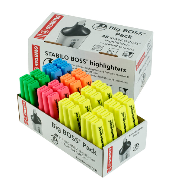 Stabilo Boss Chisel Tip Highlighters 5 colours PK48